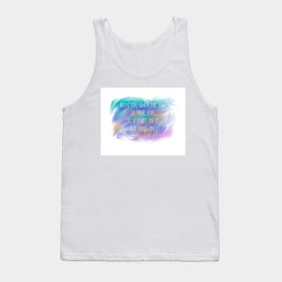 Motivational Positive Quote Abraham Lincoln on blue watercolor Tank Top